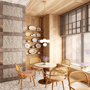 Diseño Interior de Cafetería, Panadería y Pastelería, Personalización Completa de la Habitación, Vitrina de Vidrio, Barra de Bar, Decoración de Cafetería y Tienda de Té - Product Image 5