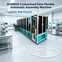 XUNNUO Tuyau flexible personnalisé à assemblage automatique intégré pour le contrôle des machines, PLC, moteurs, certifié CE, 450 pièces par heure