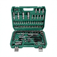 VOKEX Juego de Herramientas de Reparación Automotriz de 94 Piezas, Juego de Llaves de Trinquete, Vasos y Puntas de Destornillador, Acero al Cromo Vanadio CR-V, Estuche Rígido