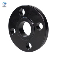 Flens Lantai Baja Karbon Tempa Berulir Hitam ANSI/DIN 3/4"-4/6/8 Lubang untuk Rak Rumah & Perlengkapan Pipa JIEYUE