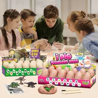 Set de juguetes de Pascua para niños, set de Mega gemas geométricas para excavar huevos de dinosaurio, con certificado