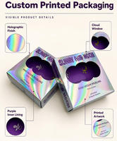 Boîte en papier holographique personnalisée pour l'emballage de produits de maternité et de puériculture avec fenêtre