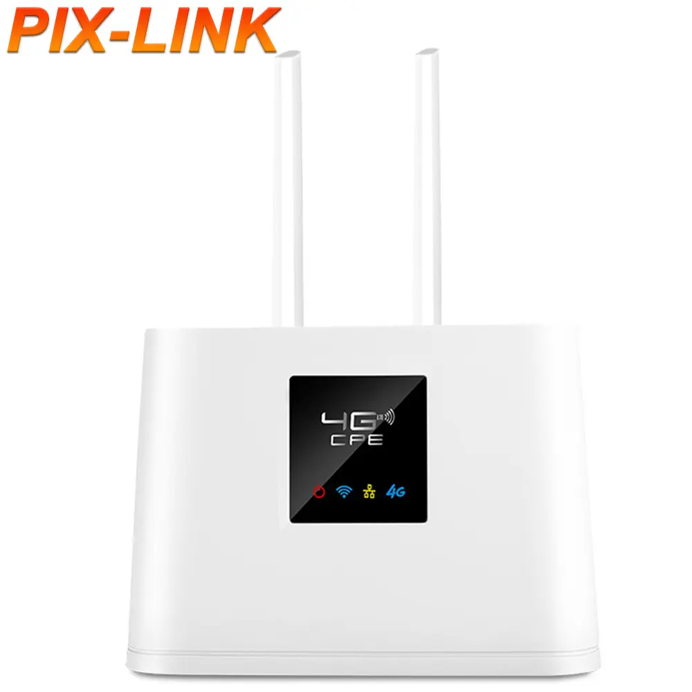 Pix-link pabrik penjualan terlaris murah 4G Router CPE R103 Lte Sim Slot kartu WIFI Hotspot Rj45 Port Modem 15 nirkabel OEM ODM Voip