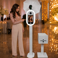 Station photo portable iPad DSLR avec coque métallique, anneau lumineux RGB et flight case compatible 10.2-12.9 pouces pour mariages, fêtes et événements