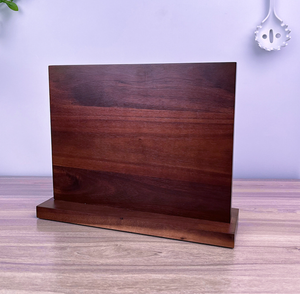 Double Sided Magnetic Wooden Knife Block Kitchen Knife <b>Storage</b> Rack Wood Magnet Knife Holder Cutlery Display Stand for Kitchen - Product Image 3