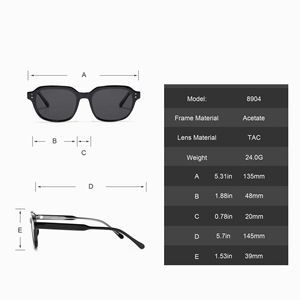 Gafas de Sol Ovaladas para Mujer Conchen, Montura Negra TR, Lentes TAC con Protección UV400, para Viajes, Conducción y Moda - Product Image 2