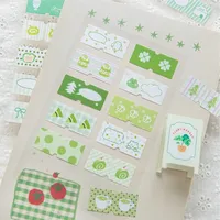 Autocollant décoratif INS coréen pour coque de téléphone, motif Kawaii dessin animé, ailes, nœud, animal, pour scrapbooking, journal, DIY, papeterie