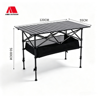 Table pliante réglable en hauteur, portable, pour camping, pique-nique, barbecue, stand commercial