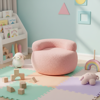 Nordischer Creme-Samt Einzelsessel Moderner Lazy Curve U-förmiger Sessel Multifunktional für Wohnzimmer Schlafzimmer Esszimmer
