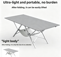 Ensemble table et chaises pliantes d'extérieur en alliage d'aluminium, kit de camping portable de type sac de transport