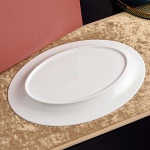 Assiettes ovales en porcelaine pour homard, vente en gros directe d'usine, utilisées dans les restaurants, assiette à poisson en céramique pour barbecue - Product Image 2
