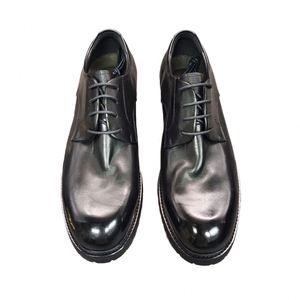 Zapatos de Hombre Hechos a Mano en Fábrica, con Punta Cuadrada, de Piel de Caballo Lavada, con Cordones, Estilo Derby, Suela Gruesa Antideslizante, Formales y Casuales de Cuero - Product Image 4
