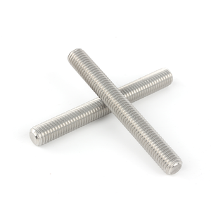 Batang Ulir Metrik DIN 976 304 Baja Tahan Karat A2-70 Finishing Polos, Ujung Ganda, Berbentuk Chamfered Stud Bolts - Product Image 2