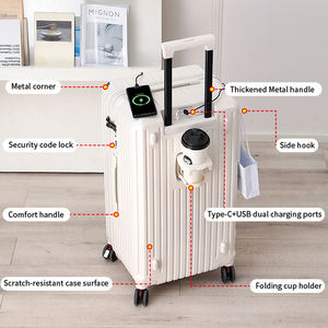 Étui de costume de voyage imprimé Sacs bon marché Ensembles de bagages <span class=keywords><strong>Porte</strong></span>-boisson 20 24 28 Ensemble de 3 valises de voyage modernes Hardside - Product Image 5