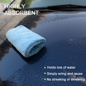 Serviette de polissage et de cirage en microfibre corail VANTUR 500GSM 40x40cm sans ourlet super absorbante anti-rayures séchage rapide pour le detailing automobile - Product Image 5