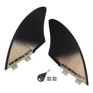 Aletas dobles personalizadas para tabla de <span class=keywords><strong>surf</strong></span>, aleta de quilla de madera - Product Image 2