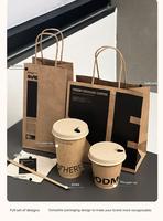 Gobelets à café en papier kraft à double paroi pour boissons chaudes, avec logo imprimé personnalisé, 500 ml, 10 oz, 12 oz, 16 oz, couvercle de 90 mm, finition bronzée LJR-C15