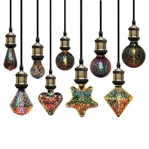 <span class=keywords><strong>Ampoule</strong></span> à Filament LED 3D <span class=keywords><strong>étoile</strong></span> feux d'artifice A60 ST64 G80 G95 D95 Edison ciel étoilé LED <span class=keywords><strong>ampoule</strong></span> lampe colorée lumières créatives de vacances - Product Image 1