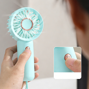 Ventilateur de poche électrique portable rechargeable par USB, mini ventilateur à trois vitesses, dispositif de refroidissement par <span class=keywords><strong>air</strong></span> en plastique durable - Product Image 6