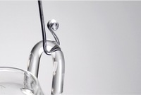 Théière en verre borosilicaté à haute poignée de 12oz Style chinois bouilloire à café en gros infuseur amovible théière en verre transparent