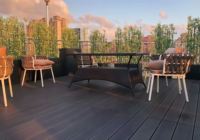Plancher extérieur en WPC massif 140x20mm, résistant aux UV, grain de bois, imperméable, ignifuge B1, emboîtable, aspect teck, pour jardin