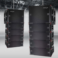 Système d'Enceintes Line Array Double 15 Pouces pour Spectacles Extérieurs, Scènes et Mariages, Enceintes Line Array Passives et Actives 2 ou 3 Voies à Double 15 Pouces