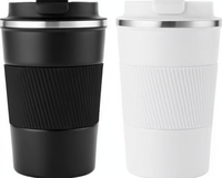 FAYREN Tasse à café isotherme personnalisée avec logo 380 ml/500 ml en acier inoxydable pour cadeaux d'affaires