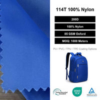 OEM 100% Nylon 200D*200D 85GSM Imperméable à la Vente, Résistant aux Déchirures, Écologique, pour Bagages d'Extérieur, Auvents, Sacs à Dos, Revêtement PU/PVC/TPU/TPE