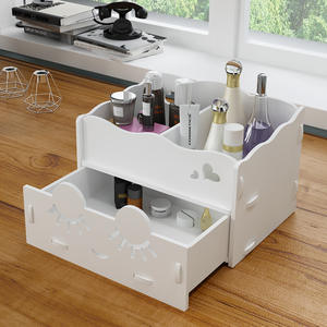 Boîte de <span class=keywords><strong>rangement</strong></span> cosmétique de bureau grande capacité pour salle de bain, dortoir, coiffeuse avec tiroir - Product Image 3