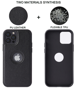 Sang Trọng PU Da Cover Quay Lại Mềm Bảo Vệ Điện Thoại Di Động Trường Hợp Đối Với iPhone 11 12 15 16 5G Pro Max - Product Image 3