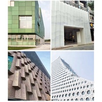 Matériaux de construction mur rideau aluminium découpé au laser décor métal façades panneau revêtement décoratif panneau aluminium