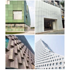 Vật liệu xây dựng Rèm tường Nhôm cắt laser trang trí nội thất kim loại mặt tiền Bảng điều khiển Ốp trang trí bảng nhôm - Product Image 6