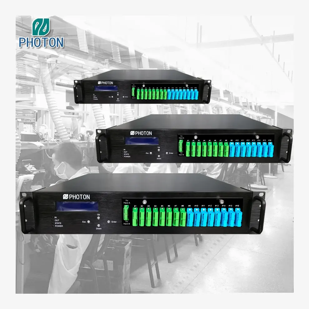 Amplifier Optik Masukan FTTH 2TV 16 Puertos 22dBm EDFA WDM