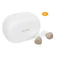 Austar A6 - Aides auditives rechargeables miniatures invisibles numériques avec analyse intelligente 12 canaux, batterie ultra-robuste 100H