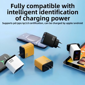 Cargador <span class=keywords><strong>de</strong></span> Nitruro <span class=keywords><strong>de</strong></span> Galio <span class=keywords><strong>de</strong></span> 65W con Pantalla Digital Inteligente, Múltiples Puertos A+C, Carga Rápida para Estándares <span class=keywords><strong>de</strong></span> la UE, EE. UU. e India - Product Image 4