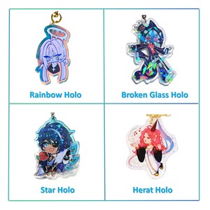 ขาตั้งอะคริลิคใสพิมพ์ลายการ์ตูนอนิเมะน่ารักแบบสองด้าน สีรุ้งโฮโลแกรม สำหรับโปรโมชั่น - Product Image 4