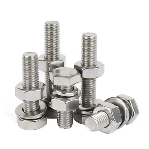 น็อตหัวหกเหลี่ยมสแตนเลสพร้อมแหวนรอง คลาส <span class=keywords><strong>8</strong></span> เกลียว UNF 1 ตัว - Product Image 2