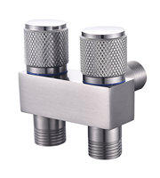 Robinet d'angle de pulvérisateur de bidet de salle de bains de robinet de double commande d'arrêt d'eau automatique en laiton moderne pour la salle de bains
