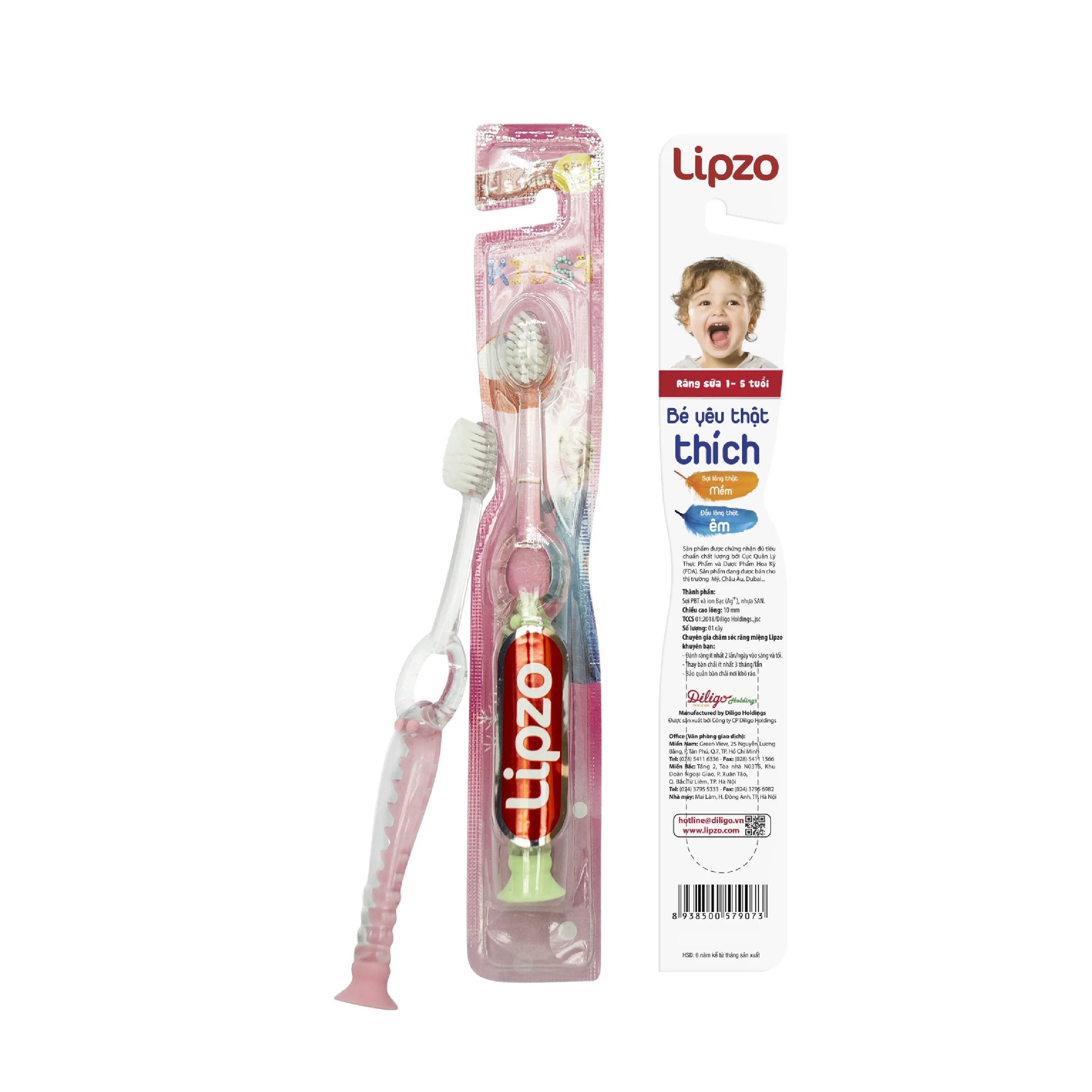 Soft Kids Toothbrush protects children's teeth Children's Toothbrush with Dental floss LIPZO brand bamboo toothbrushes