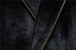<span class=keywords><strong>Costume</strong></span> pour <span class=keywords><strong>homme</strong></span> 2 pièces en <span class=keywords><strong>velours</strong></span> incrusté bord doré Costumes pour <span class=keywords><strong>homme</strong></span> double boutonnage robe de soirée veste et pantalon de mariage - Product Image 6