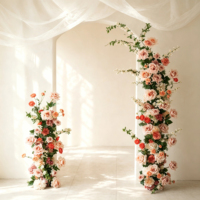 Décorations de mariage de luxe, fleurs et arômes floraux pour arche, arrangements floraux d'automne, fleurs au toucher réel, décorations personnalisées pour événements et fêtes