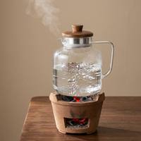 Carafe à eau en verre borosilicate épais, minimaliste, résistante à la chaleur, écologique, 1500 ml (50 oz), idéale pour le thé glacé, la limonade et les jus
