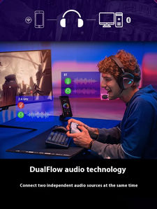 Casque de jeu sans fil ROG Delta II pour Bluetooth SpeedNova <span class=keywords><strong>FPS</strong></span> suppression de bruit DuaFlow AuraSync RGB Esport On-Ear Over-Ear - Product Image 5