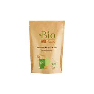 Ramah lingkungan Biodegradable dapat ditutup kembali 300G 80 mikron OPP/NY/CPP cetakan sempurna tas kemasan makanan Doypack ritsleting