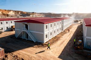 WELLCAMP Casa Container Prefabbricata Smontabile, Struttura in Acciaio, Alloggio Portatile, Dormitorio per Lavoratori, Alloggio per Campo Minerario - Product Image 2