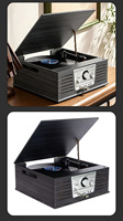 Direkt vom Hersteller: Vintage Holz-Plattenspieler 6-in-1 Multifunktions-Vinyl-LP-Player mit Unterstützung für CD, FM-Radio, BT, USB, TF