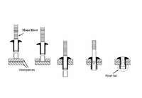 Rivets aveugles ouverts en acier inoxydable DIN7337 1/8 3/16 1/4 pouce Finition brillante