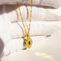 Collier tendance en laiton brillant, écologique et haut de gamme, style simple et personnalisé, pour femme - Vente chaude