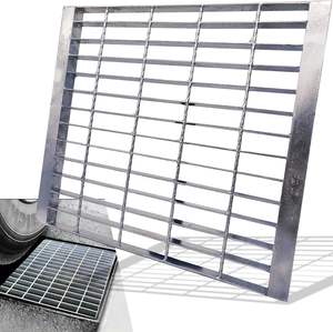 304 Kit de vidange de canal en acier inoxydable <span class=keywords><strong>caillebotis</strong></span> en aluminium de 3 pouces grille de vidange en acier galvanisé motif d'utilisation extérieure revêtu de zinc - Product Image 3