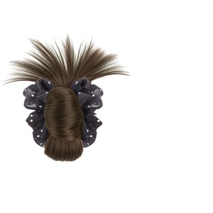 Peluca de moño con lunares para mujer, con pinza para el pelo, estilo moño bajo para un look informal - Product Image 5